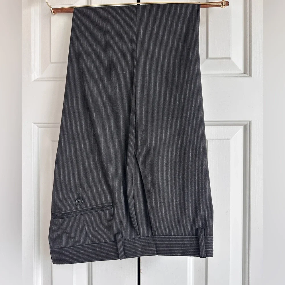 Calvin Klein charcoal Pinstripe Suit Set | Men’s S Jacket & 30x32 Pants
